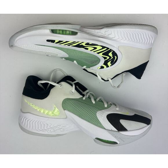 Nike Zoom Freak 4 Shoes Mens Size 13 White Green Giannis Basketball DJ6149-100 - Picture 3 of 9